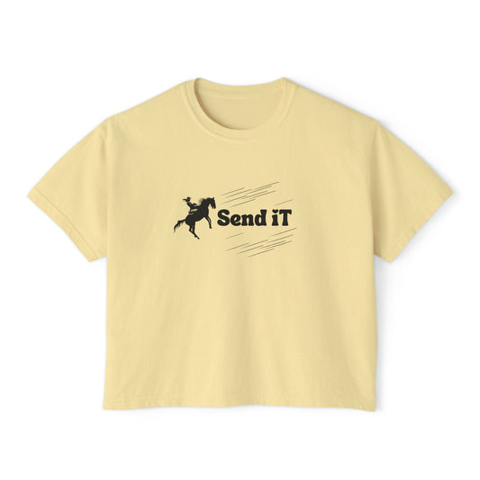 Cowgirl Send It Boxy Tee
