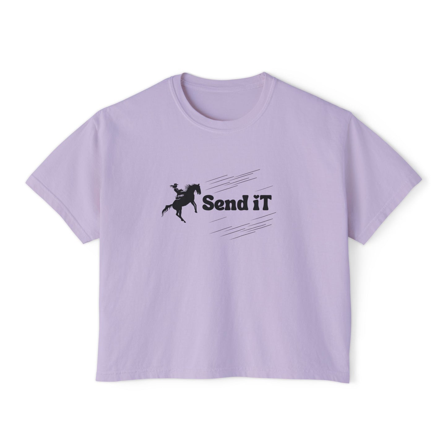 Cowgirl Send It Boxy Tee
