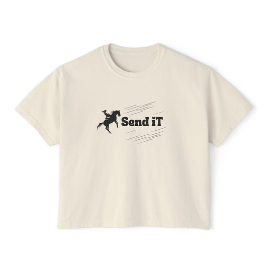 Cowgirl Send It Boxy Tee